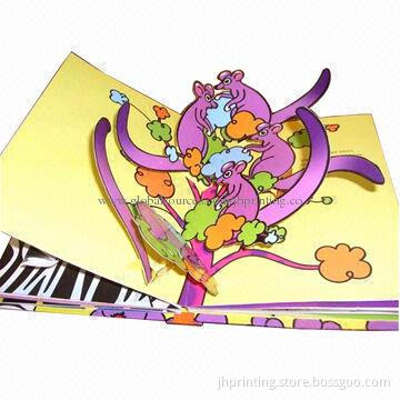 Pop-up Book, Made of 250g Coated Paper, Hard Cover Book Binding, OEM Orders are Accepted